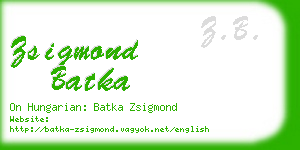zsigmond batka business card
